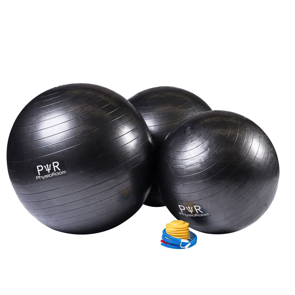 PhysioRoom Anti-Burst Fitness Swiss/Yoga Ball with Pump - Anti-Burst Gym Ball 75cm